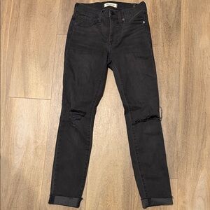 Madewell Jeans Womens Size 24 9” High Rise Skinny Distressed